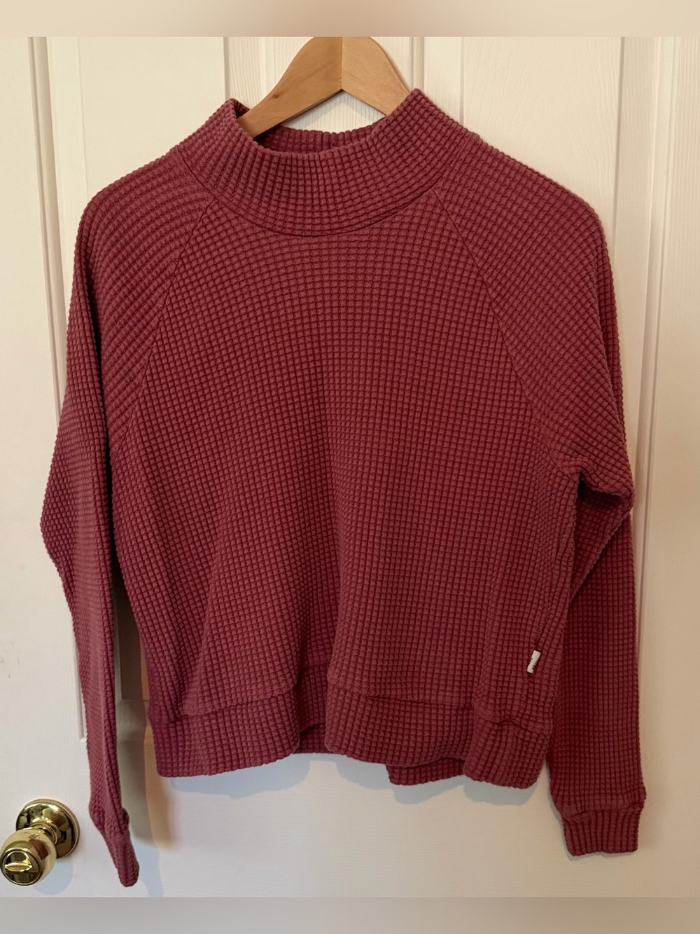 The North Face Waffle Knit Mock Neck Sweater - Dusty Rose